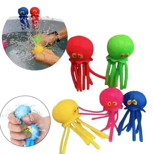 Super Cute pinch Squeeze Water Octopus Stress Relief Toy  Bathing Playing With Water Shower Decoration Summer Swimming Gifts
