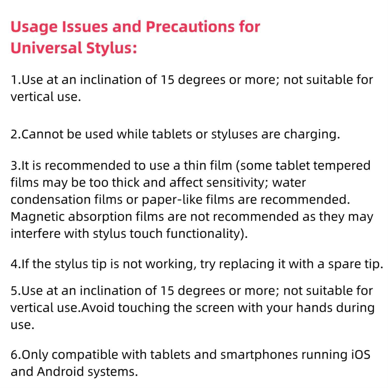 Universal Touch Stylus Pen, USB Rechargeable Stylus Pen, Precise Writing and Drawing Touch Screen Pen for Phones and Tablets, Touchscreen Pen