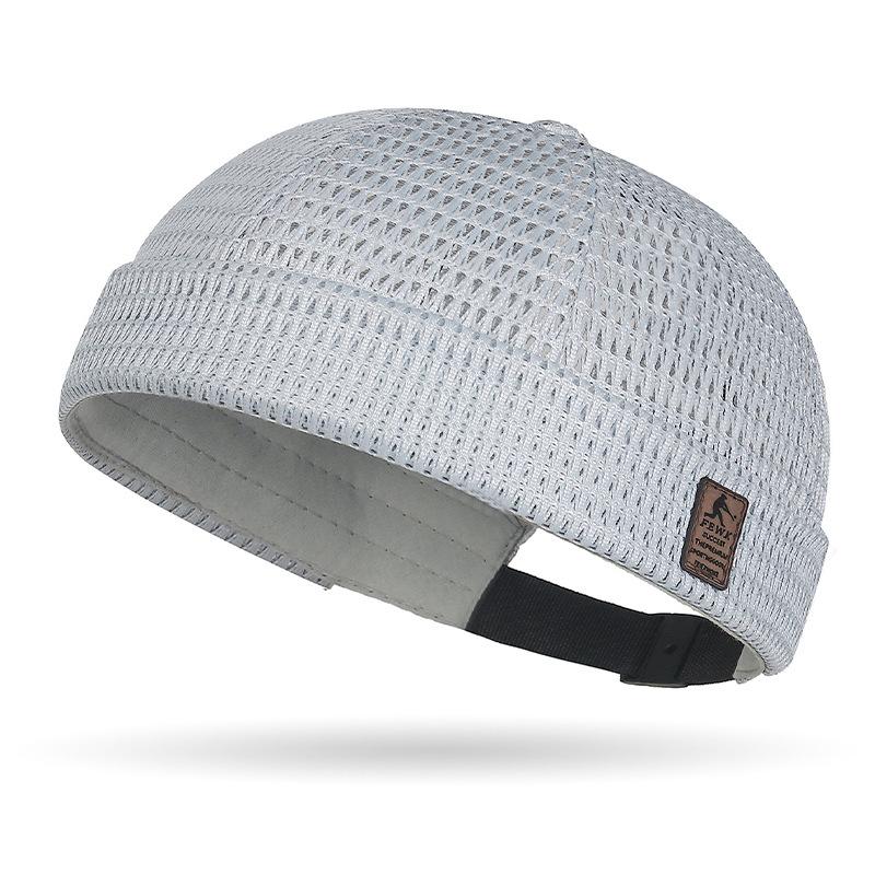 1/2 Pack Men's Breathable Brimless Hat - Mesh Cooling Skull Cap Docker Beanie for Outdoors