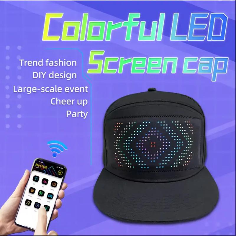 LED Cap with Wireless Control for Messages And Images - Stylish Glowing Baseball Hat Accessories