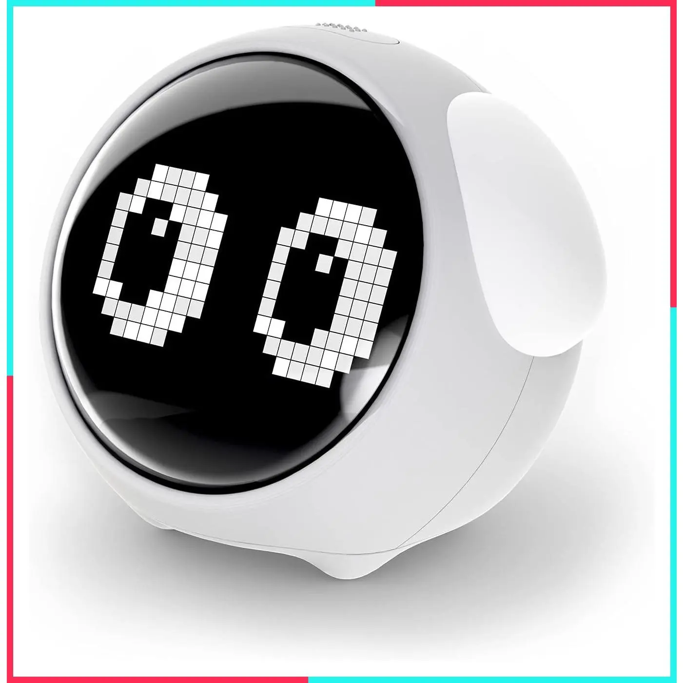 Kids Alarm Clock with Dual Alarm, Adjustable Brightness Night Light, Voice-Activated, Temperature Detection, Wake-Up Alarm Clock Toy Gift for Toddlers, Children, Students, Boys & Girls