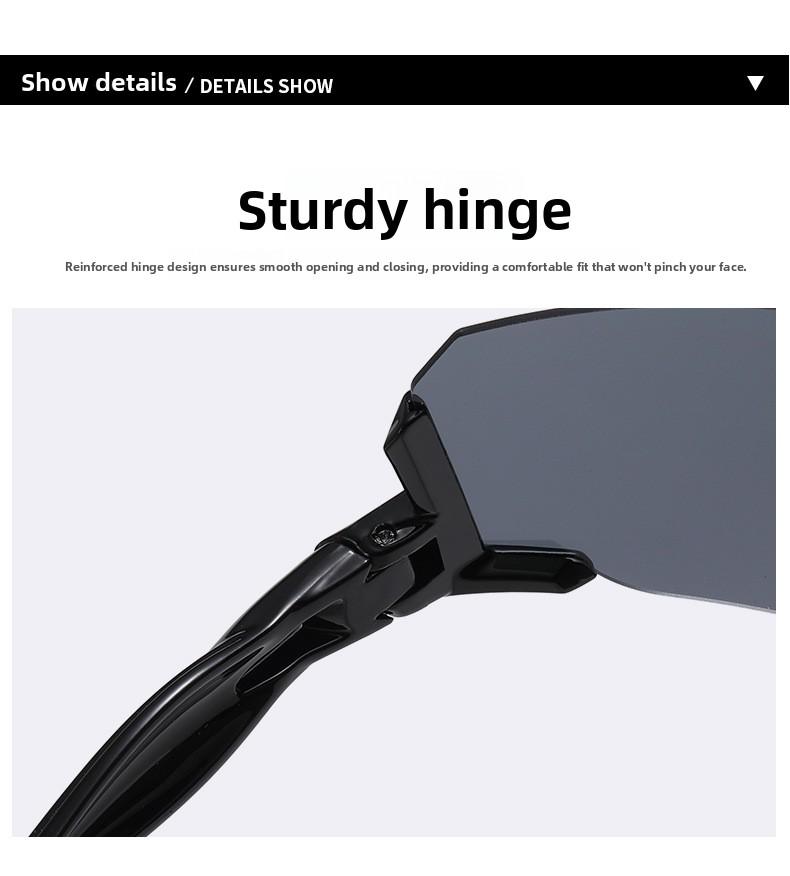 Fashionable cycling glasses with colorful one-piece lenses, windproof and UV400 protection, suitable for outdoor sports, cycling, fishing, mountain biking, road riding, and as bicycle goggles