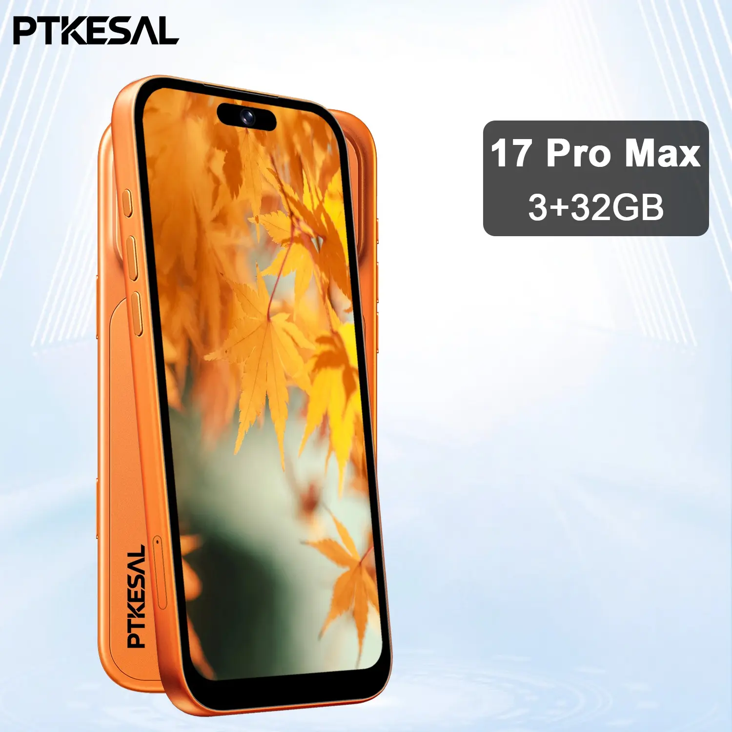 Ptkesa-3gb+32GB Smartphone I17 Pro Max, Android 128-Core Processor, 5+13mp Dual Camera, Dual Sim, Fingerprint & Face Recognition, Home Office Use