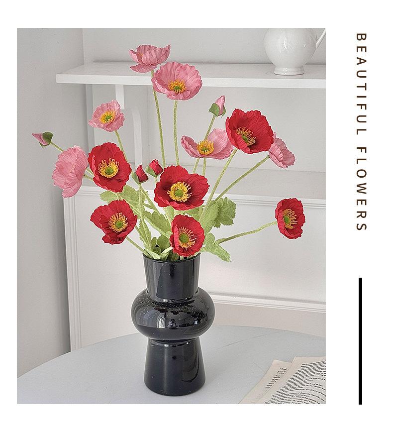 Poppies Artificial Flowers High-End Realistic Wedding Scene Arrangement Home Decoration Ornaments Artificial Silk Flowers Fake Flowers