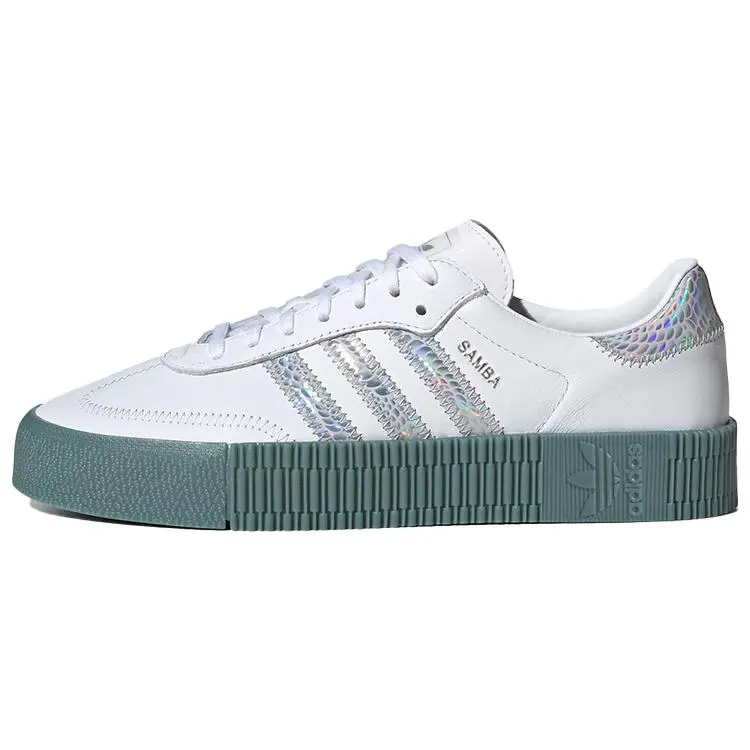 adidas Originals Sambarose Synthetic Leather Low-Top Sneakers FX6274
