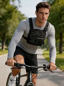 Outdoor Leisure Chest Bag, Soft Breathable Material & Freely Adjustable Size, All-day Wearing Comfort