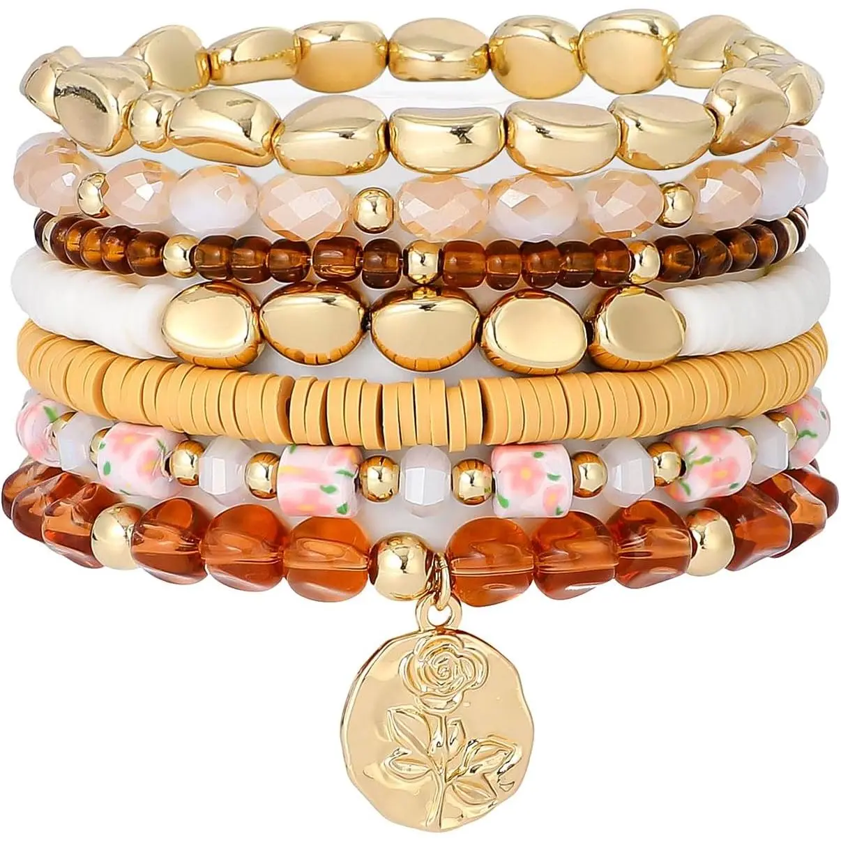 Y-Rose Charm Beads Set