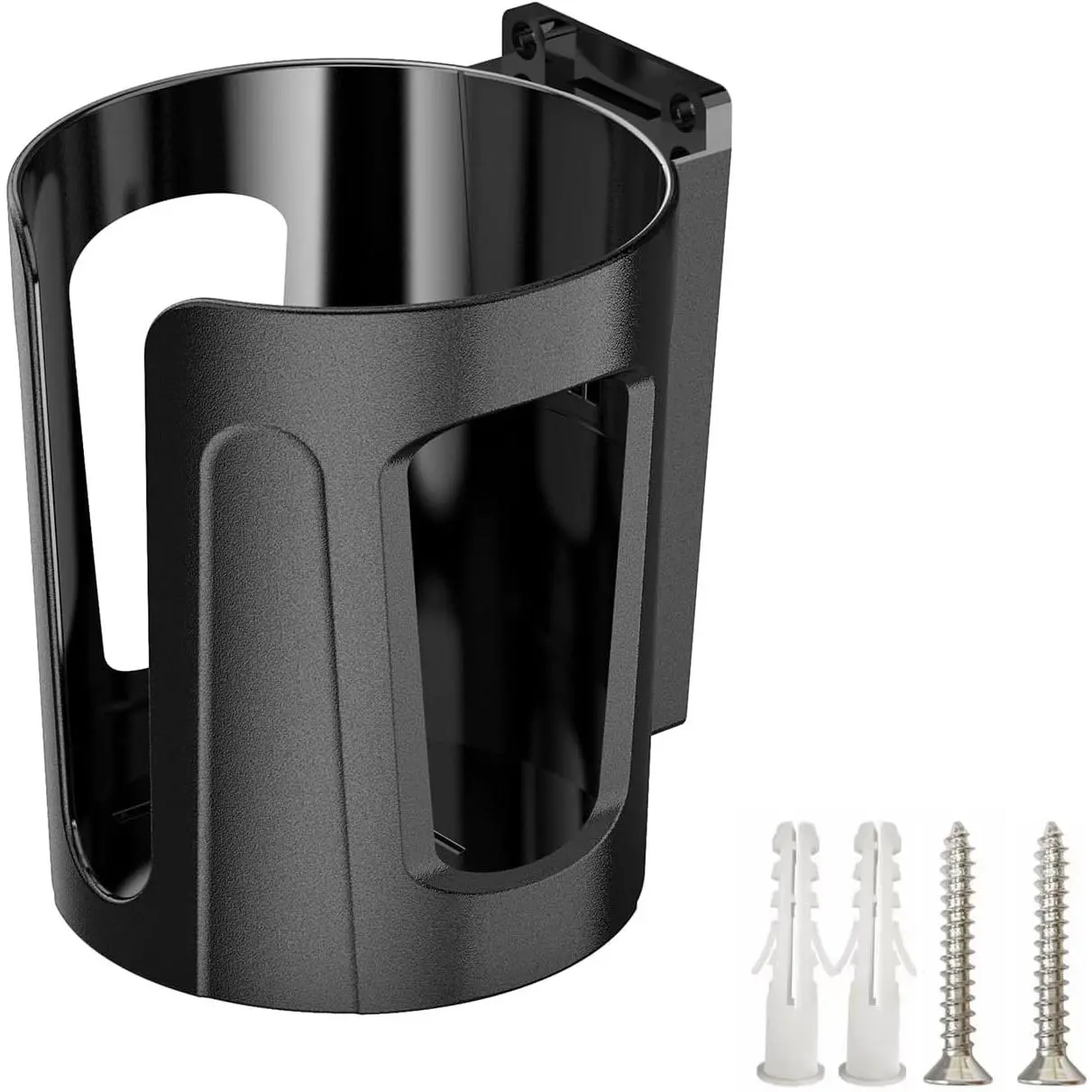 Large Cup Holder,  Wall Mount Drink Holder | Holds Large 8-40 oz. Bottles, Mugs and Other Big Drinks in 3.15"-3.93"