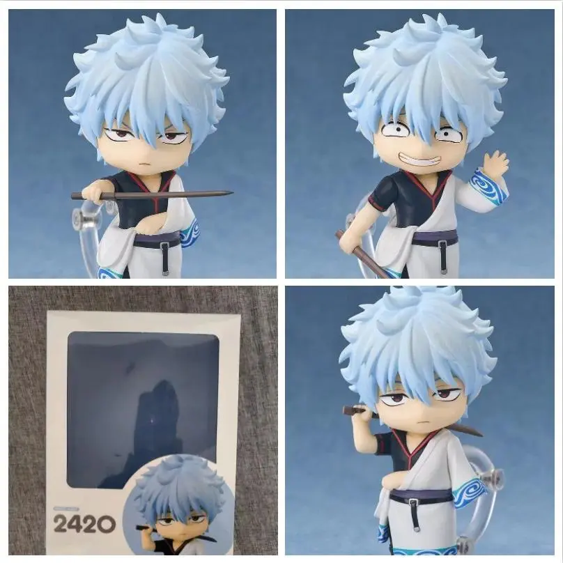 10cm Gintama Sakata Gintoki 2420# 2420 Action figure toys collection doll Christmas gift with box