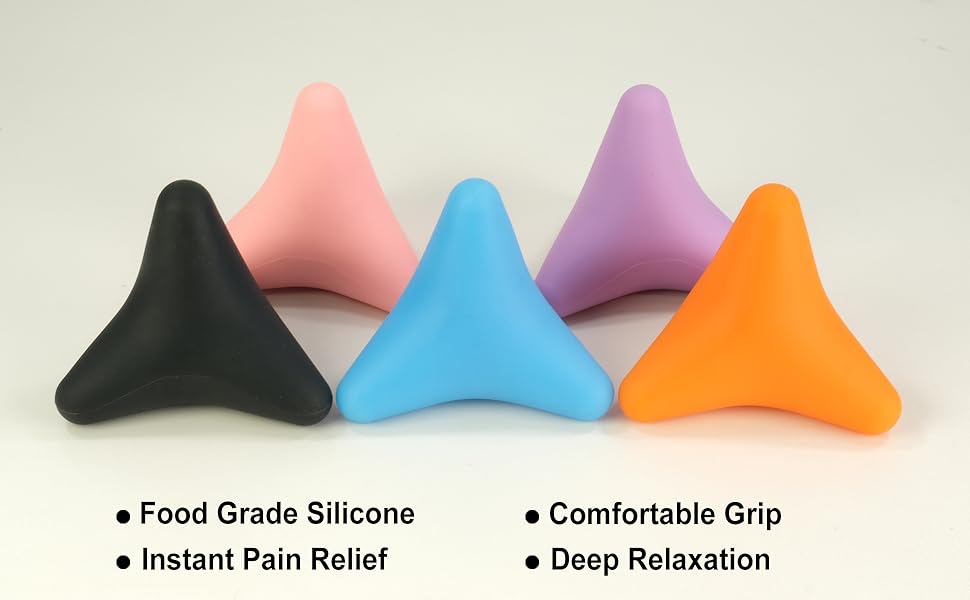 Manual Trigger Point Massage Tool. Small Massager Ball for Deep Tissue Myofascial Release Physical Therapy Foot Plantar Fasciitis Pain Relief Muscle Knot Psoas Hip Flexor Iliacus Release 3×2.6″(Blue)