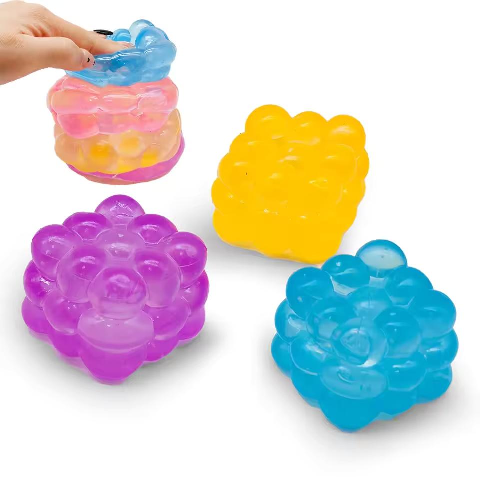 1Pc New three-dimensional candy kneading music adult Stress Relief Squeeze sensory Toys Decompression Simulation Cube Party Gift