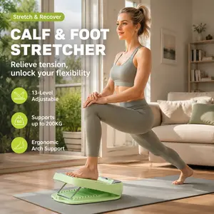 Adjustable Stretch Board 13 Levels, 200kg Capacity, Thick Foam Pad, Leg Slimming, Office Stretch, Running Recovery, Home Gym Equipment