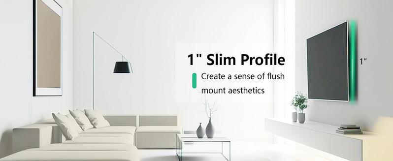 Fixed TV Wall Mount for 14-43 Inches Flat Screen TVs, Low Profile TV Mount Bracket Hold Up 55lbs, Wall Mount Bracket Flush Mount Space Saving, Max VESA 200x200mm