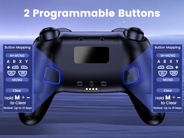 Wireless PC Controller, 1000Hz Polling Rate, Hall Effect Joysticks & Triggers, Controller for PC/Switch 2/Switch/Android/IOS, 1000mAh Battery, with 7 Light Modes/Paddle/Turbo/Motion/Charging Dock