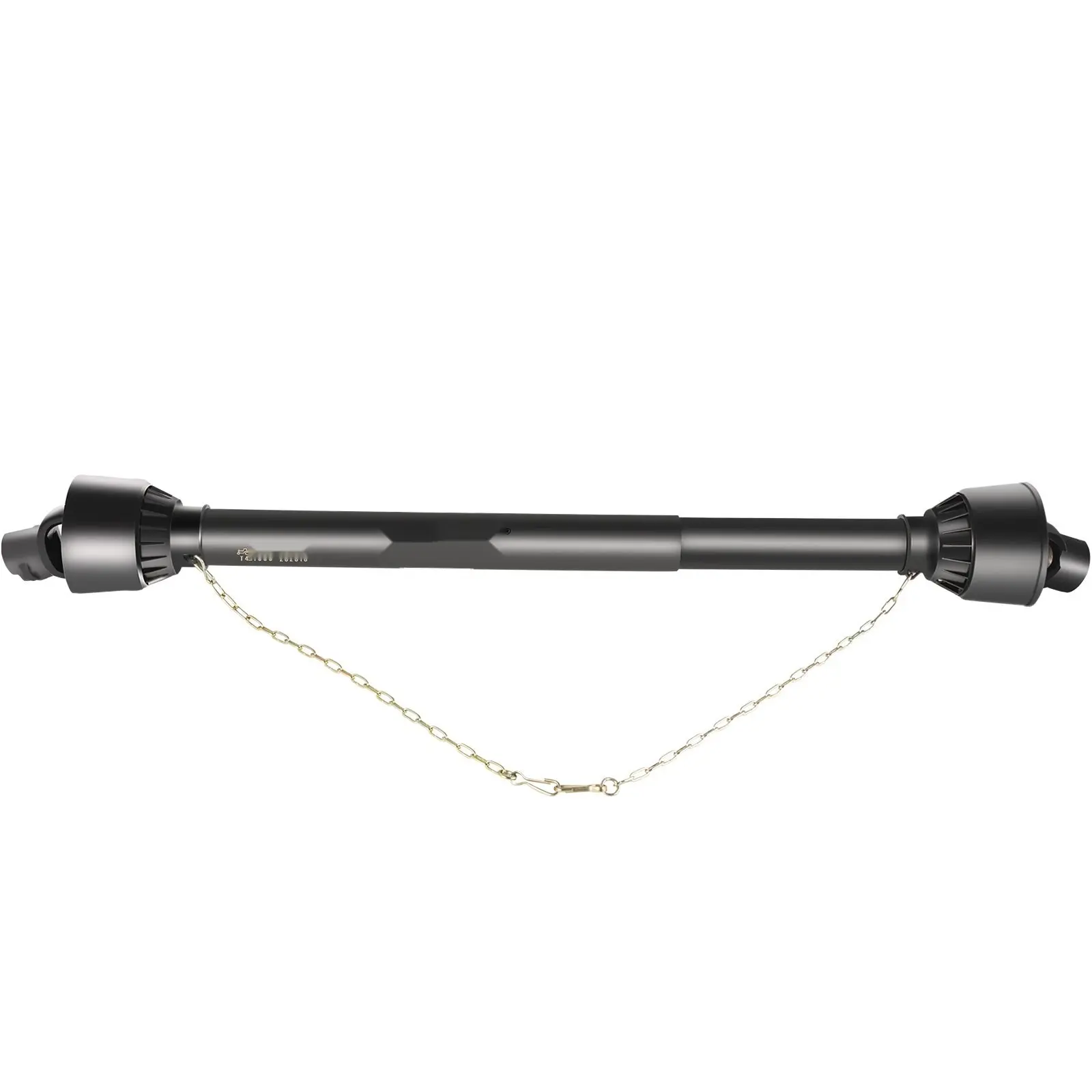PTO Shaft 1-3/8 Inch Drive Shaft With 6 Spline Round End For Tractors Series 4 PTO Driveline 43 Inch To 61 Inch Brush Hog Finish Mower Rotary Cutter Black Heavy Duty Universal Fit Design Compatible With Most Tractor PTO Systems