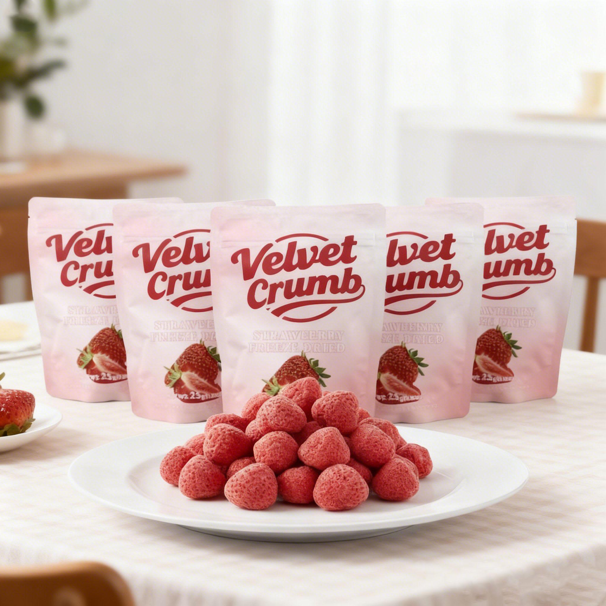 Freeze Dried Strawberries, 25g x 6 Packs, Crispy Natural Fruit Snacks, No Added Sugar, Gluten-Free, Non-GMO, Perfect for Travel & On-the-Go Dry