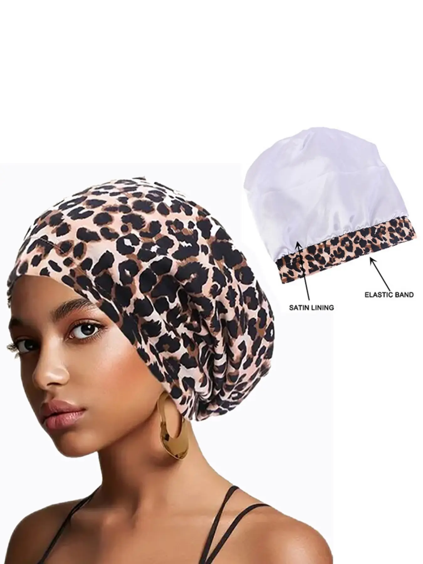 Full Cotton Printed Hoodie Hat, Dual-Layer Chemo Cap, Sleep Cap, Comfortable and Breathable, Ideal for Daily Wear and Recovery