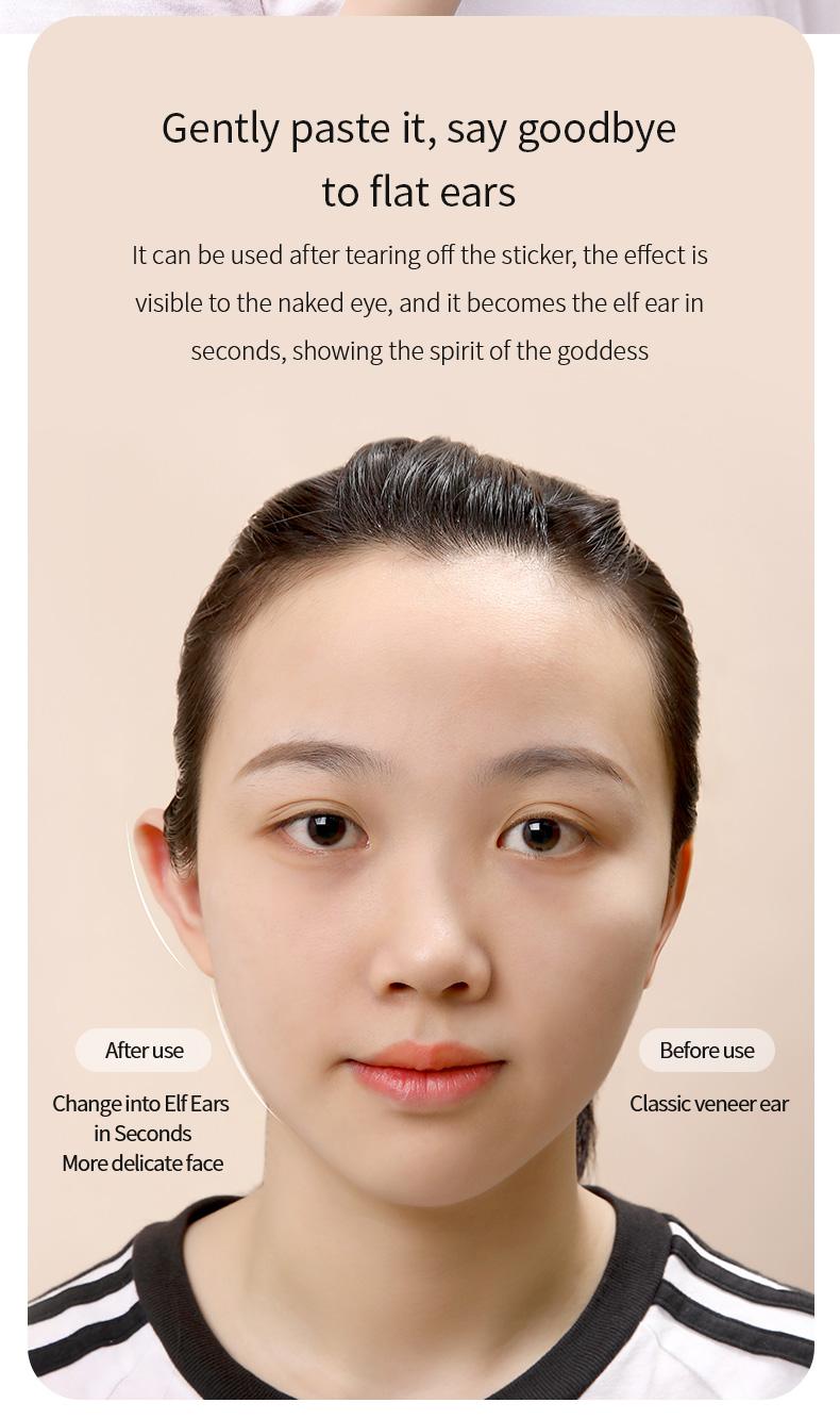 FaSoLa Elf Ear Stickers - Magic Stickers for Flat Ears to Transform into Protruding Ears, Fixing Stickers to Make Face Look Smaller, Correction Support Device