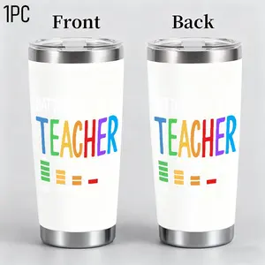 1 Piece God Says Christian Quotes Sign 20oz Stainless Steel Tumbler,  Retro Graffiti Design Double Wall Vacuum Insulated, Leakproof Clear Lid, Fit Car Cup Holder, Keep Hot Cold Drinks, Hold Coffee Tea Ice Water, For Car Office Home Use, Gift For Women