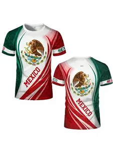 New Mexico 3D Print T-Shirt, Aztec Pattern, Unisex Football Sports Wear, Casual Short Sleeve, Breathable Sports Tee Summer Top, Plus Size