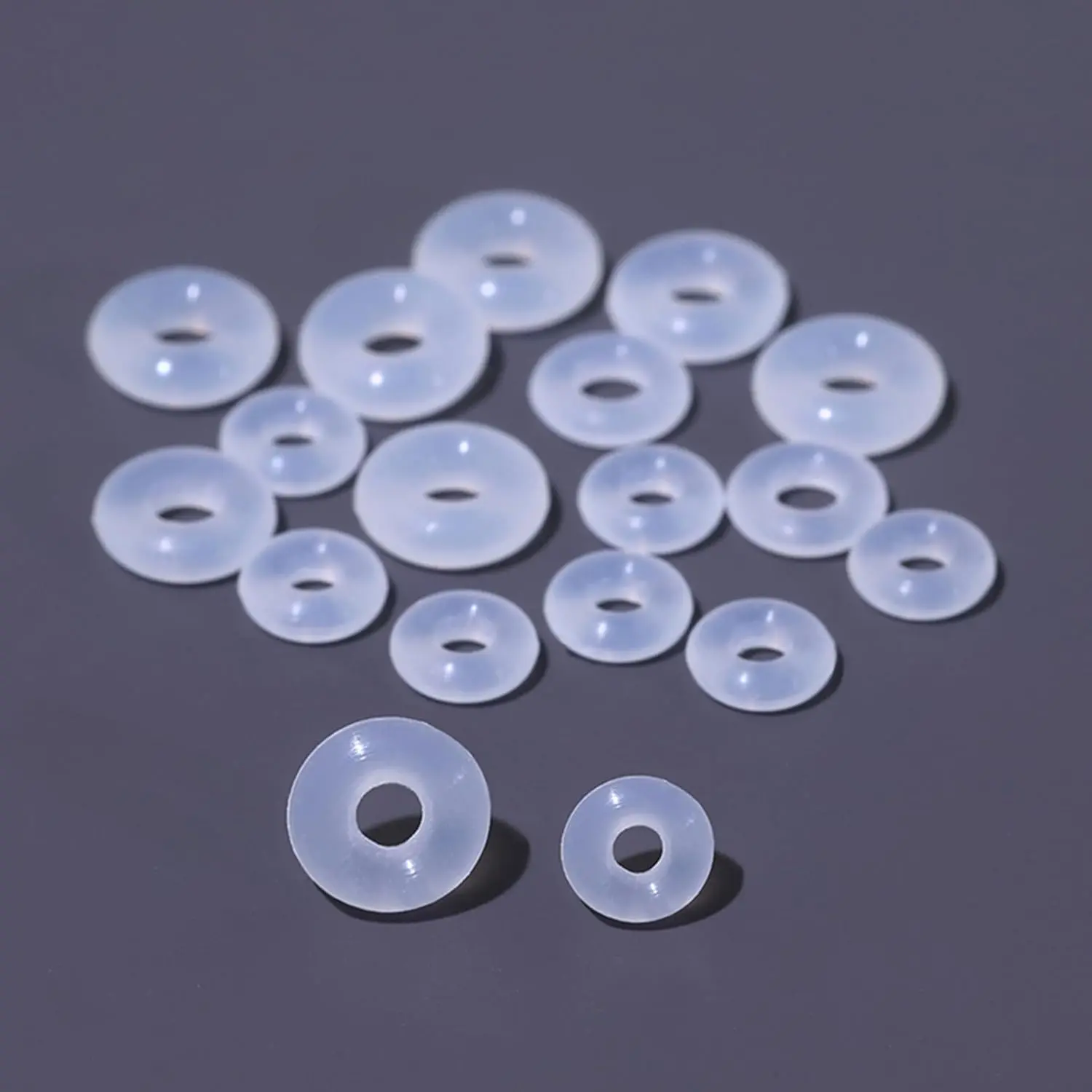 50 count  Earring Backs Stopper Rings for Piercings, Clear Discs Rings Stabilizer Pads for  Non Pull  Discs, 4~8mm Earlobe Support Patches (4mm)