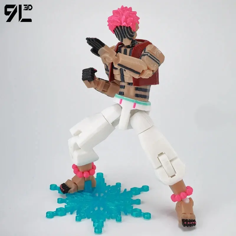 9L3D Printed Demon Slayer AKAZA Tanjiro Kamado Lucky Dummy 13 Movable Shapeshift Action Figures Mannequin Toys for Anime Fans