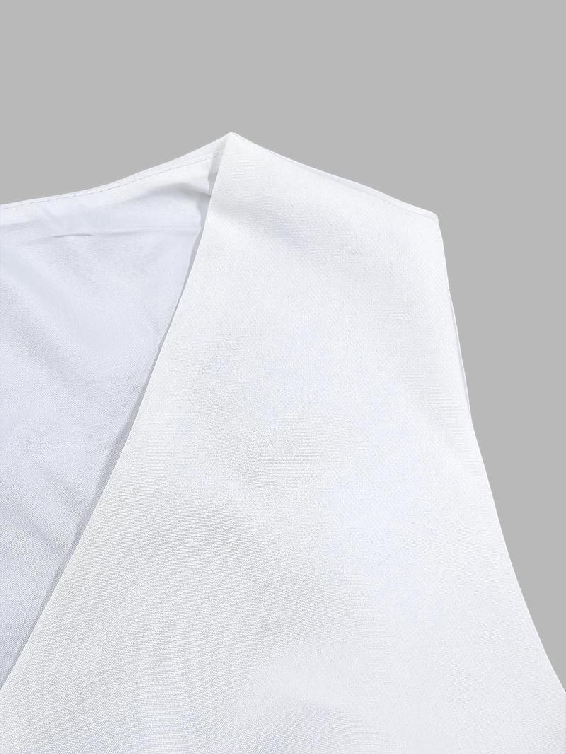 Women's Solid Button Jumpsuit, Elegant Fashion Casual V Neck Sleeveless Jumpsuit for Daily Outdoor Wear, Women Jumpsuits for Summer