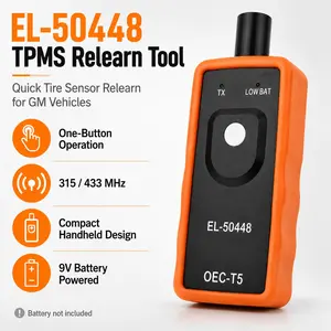 El-50448 Tpms Relearn Tool for Gm Vehicles, Oec-T5 Tire Pressure Sensor Reset, 315/433 Mhz, One-Button Programming for Cars Suvs Pickups