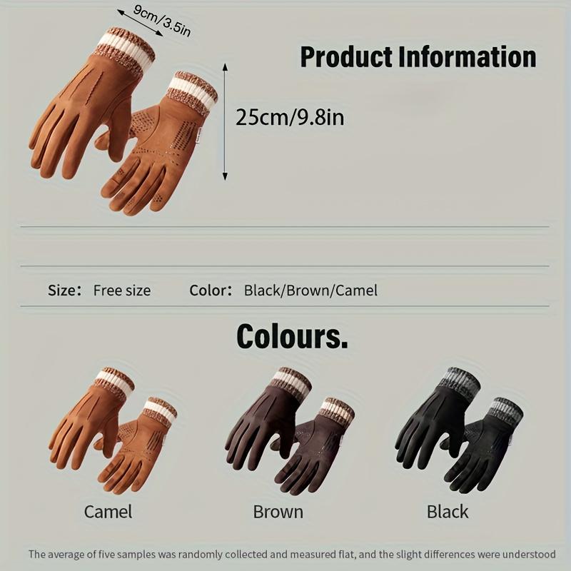 1 Pair of Warm Winter Gloves Unisex - Touchscreen Compatible, Windproof and Cold-Proof Thickened Gloves with Wrist Strap, Reinforced Palm and Fleece Lining - Skiing, Snowboarding, Motorcycle Riding, Smartphone Use, Snow Equipment