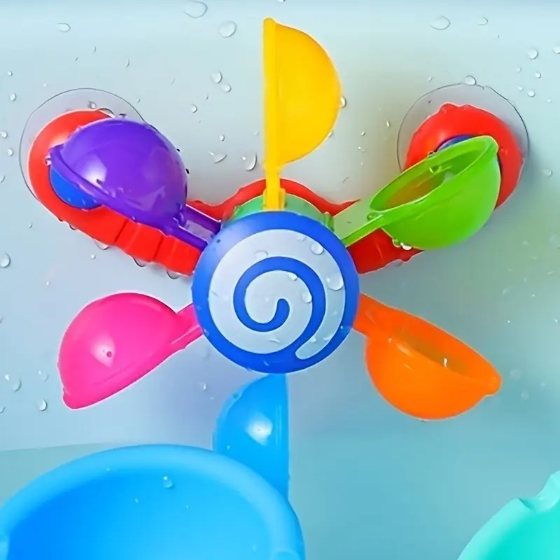 2pcs Fun Bath Tub Windmill Toys for Kids, Perfect for Bathroom & Outdoor Pool, Ideal Gift for Children Aged 18 Months+