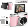 Flip Screen CCD Digital Camera with Storage Card, Compact Portable Point-and-Shoot Selfie Pocket Camera for Teens, Student Camera, Ideal Back-to-School Gift