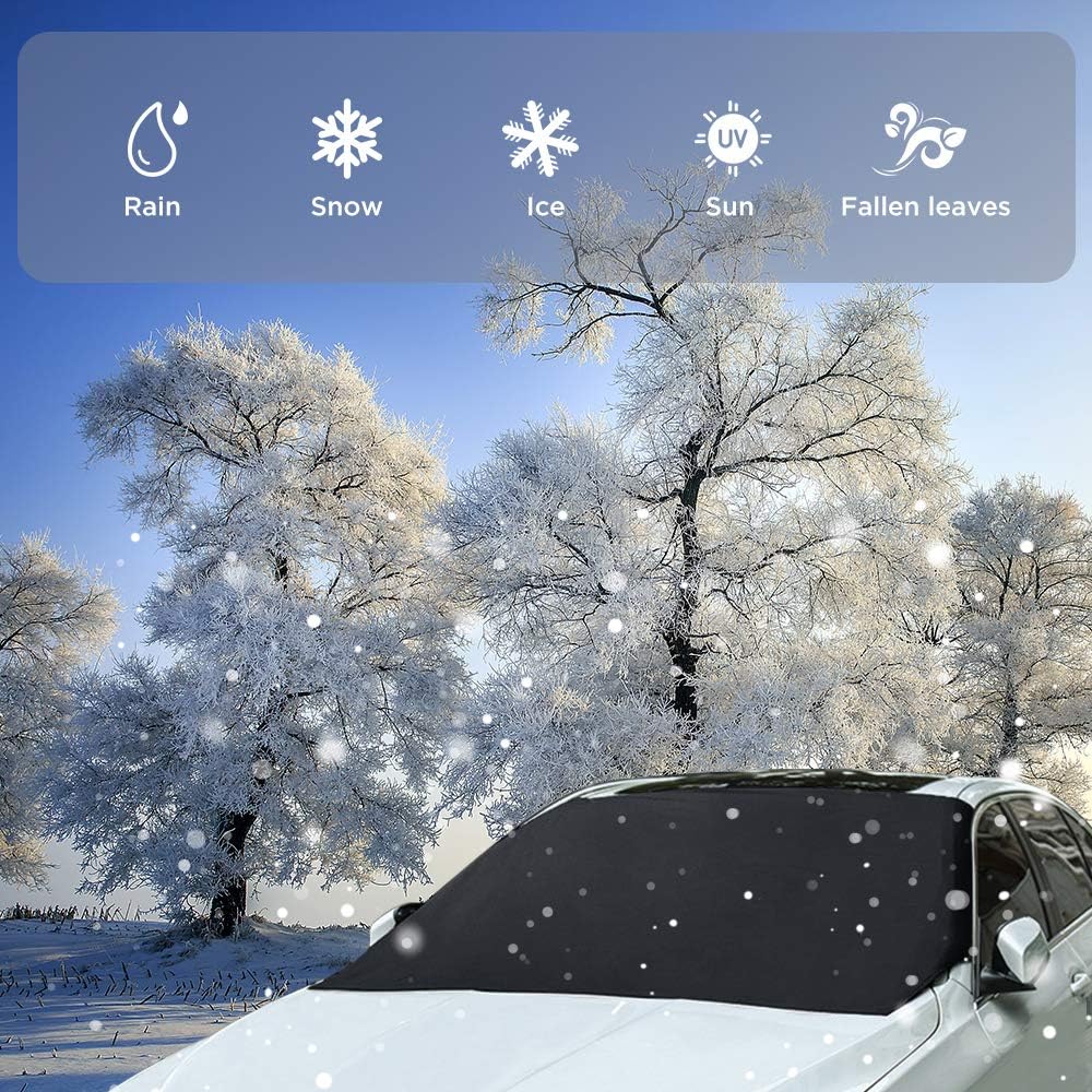 Sun Protector for  Windshield, (82 x  inches) Automotive Exterior Accessories Windshield Cover Snow Ice Hail Protector  Cover Oxford Fabric Heat & Sag-Proof Windshield Frost Cover