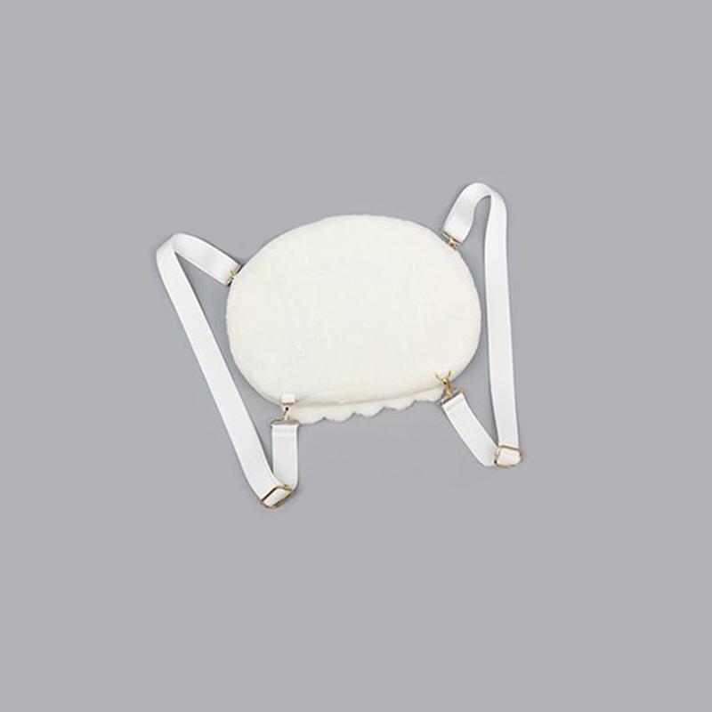 Gothic Skull Shape Japan Cute Plush bag White Bone Demon Girls Comic Backpack Cartoon Bags Anime Daily Bag Halloween Party Gift