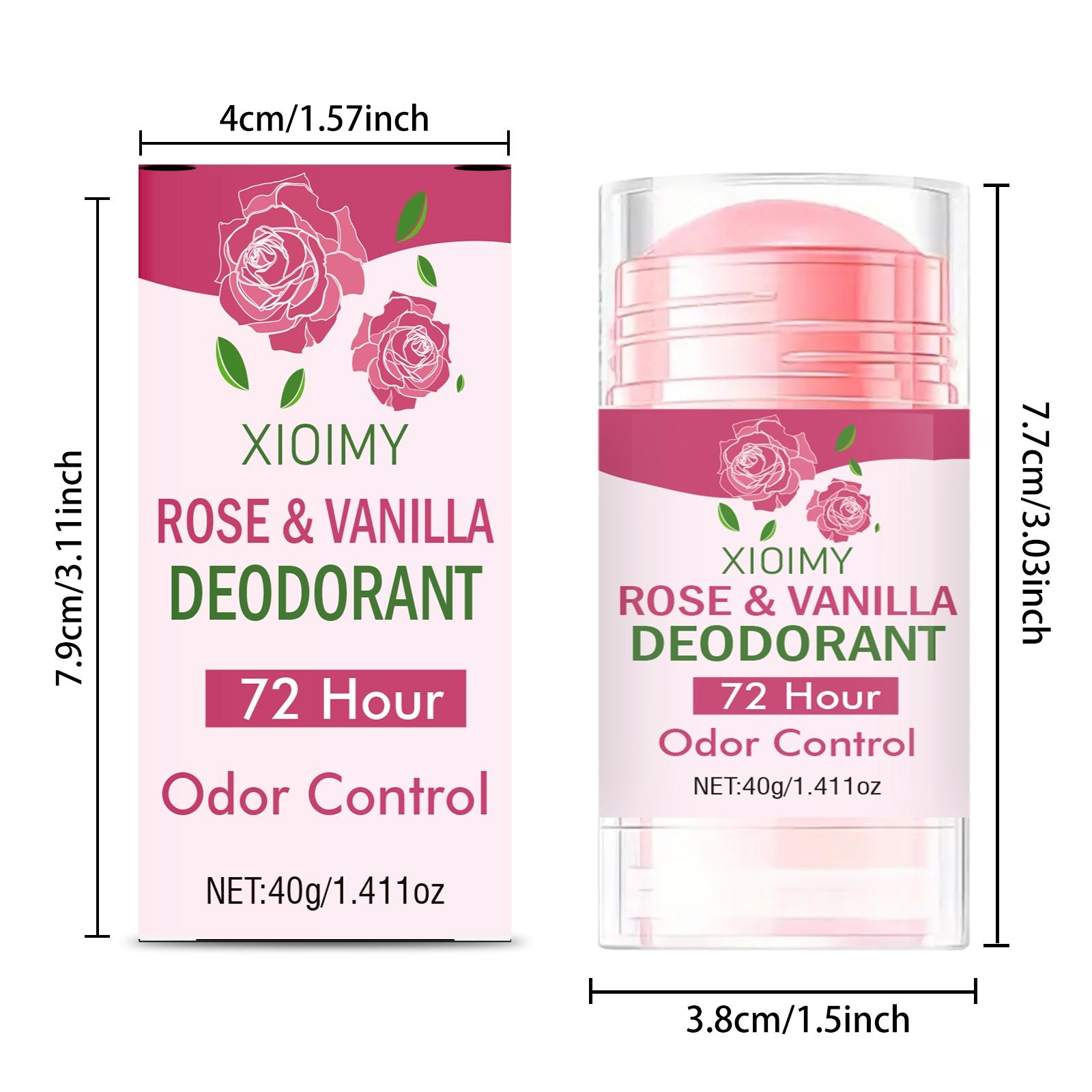 40g Rose Deodorant Stick with Vanilla & Hyaluronic Acid, Long-Lasting Nourishing Freshness, Suitable for Underarms, Body, Intimate Areas 40g Rose Deodorant Stick with Vanilla & Hyaluronic Acid, Long-Lasting Nourishing Freshness, Suitable for Underarms, Body, Intimate Areas