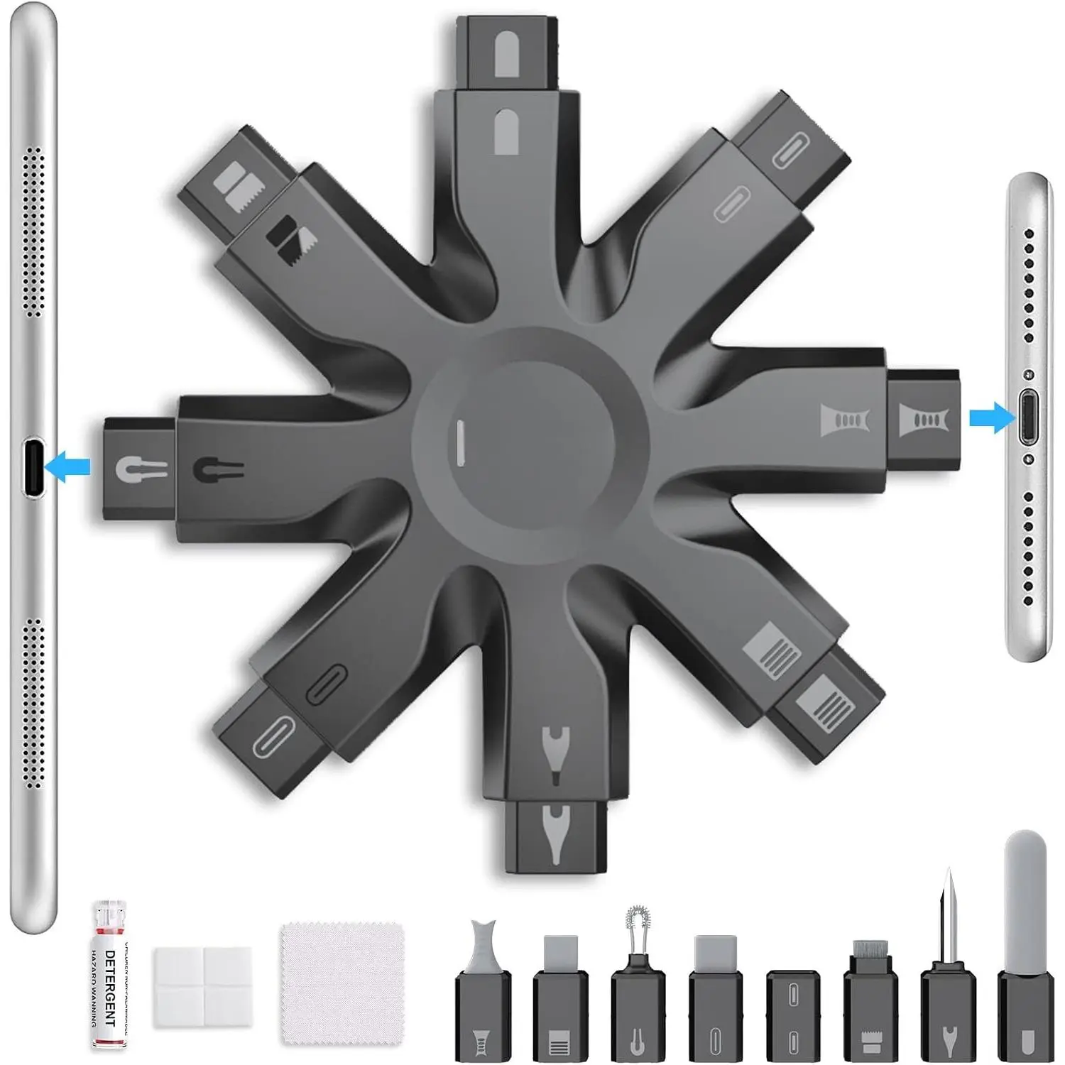 Cleaning Kit, -in-1 for Airpod Speaker Cleaner | Electronics Deep Cleaning  Brush Tool,   for  iPad Macbook Airpod Camera, Gaming Accessories