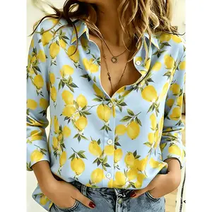 Ladies Elegant Lemon Printed Blouse
