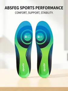 Flat Foot Correction Arch Support Insoles, U-Shaped Heel Cup, Anti-Slip, High Elasticity, Shock Absorption, Breathable, Sweat-Wicking, Pain Relief