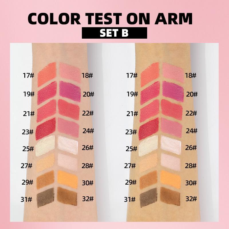 16-color powder blusher contouring concealer palette, matte highlighter multi-purpose rouge cream, long-lasting waterproof concealer palette, versatile use, Cosmetics Products