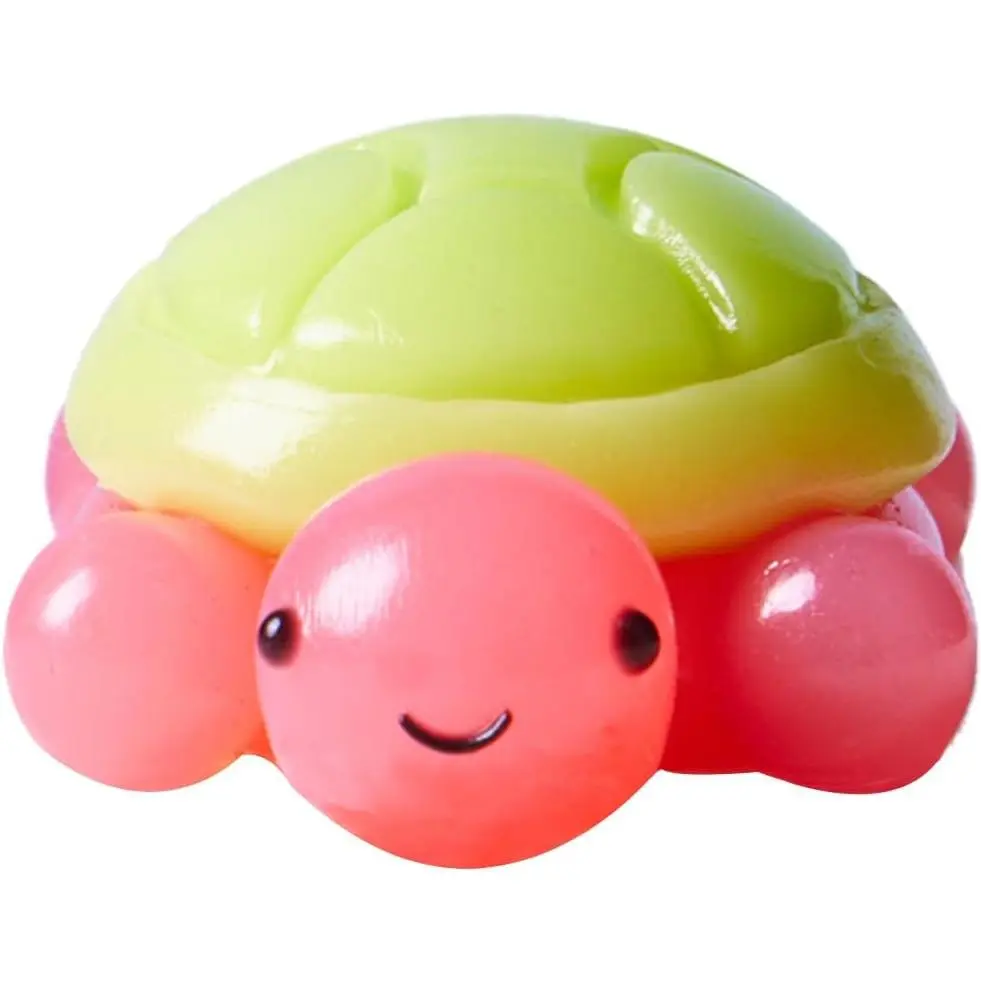 Cute Animals Taba Squishy Toys for Kids & Adults – Kawaii Stress Relief Fidget Sensory Toys, Soft Silicone Squeeze Gifts for Children, Teens, and Adults (Pink-Green Turtle)