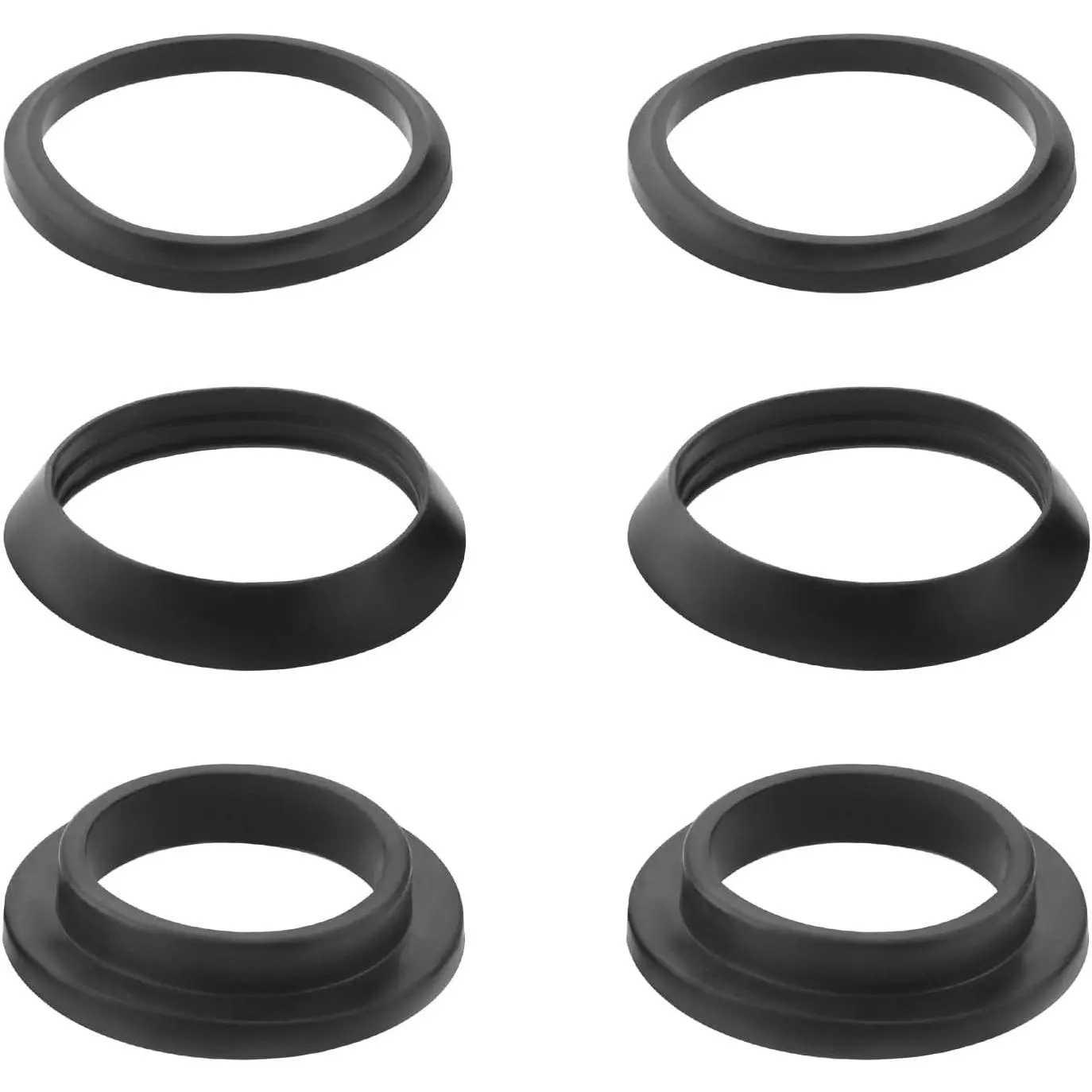 2 Set Seal Set for 1 ¼ Inch Siphon Rubber Seal Flat Wedge Seal Replacement for 1 1/4 Inch Drain Pipe Sink Odour Trap Siphon Tube Siphon Bottle Siphon Black