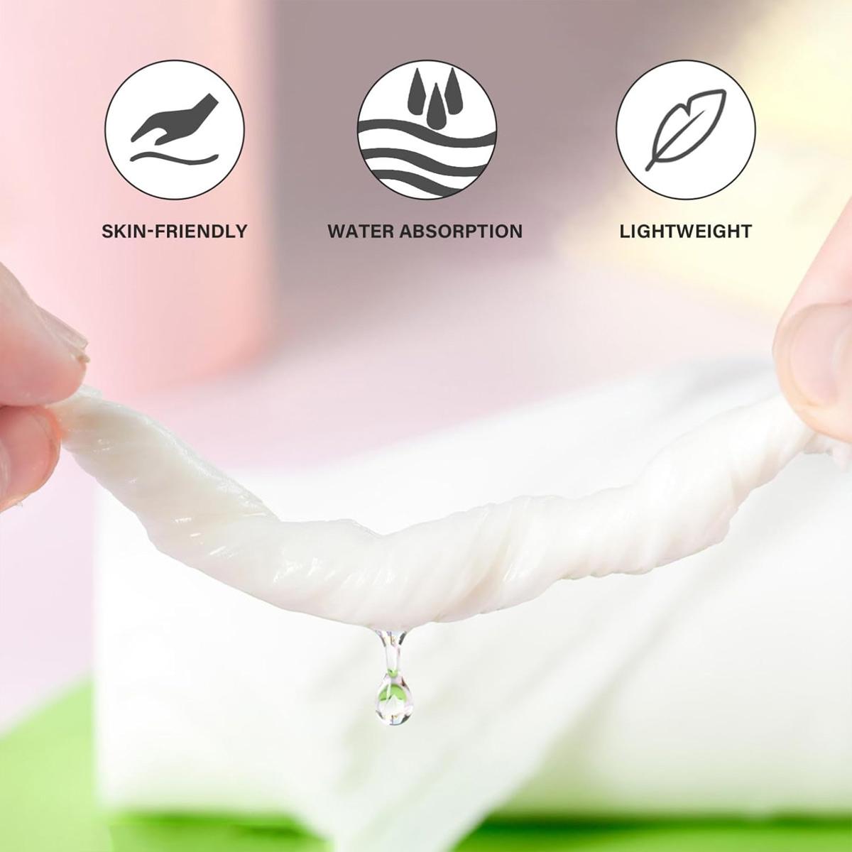100pcs Compressed Towels for Travel, Gentle Cleansing Towels for Sensitive Skin, Disposable Cotton Cleansing Towel in Convenient Bag, Facial Care Tool, Facial Cleansing Pads