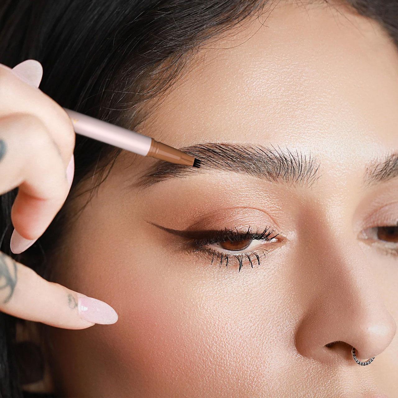 PHOFAY Waterproof Wild Eyebrow Pencil - Smudge-proof & Sweat-proof Long-lasting 4-Tip Brow Pen, Effortlessly Create Natural Defined Brows, Precision Eye Makeup, Perfect Gift for Women PHOFAY Waterproof Wild Eyebrow Pencil - Smudge-proof & Sweat-proof Long-lasting 4-Tip Brow Pen, Effortlessly Create Natural Defined Brows, Precision Eye Makeup, Perfect Gift for Women