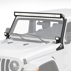 Nilight 52 Inch LightBar and Light Pods Windshield Frame A-Pillar Mounts for 2018 2019 2020 2021 2022 2023 2024 Jeep Wrangler JL/JLU Gladiator JT