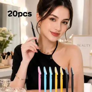 20 pcs stainless steel eyebrow knife - fragrance-free multi-functional body hair removal tool for easy trimming Eyebrow Shaping Tool Beauty Tool