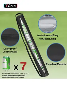 Golf Bag Beer Cooler Sleeve, Fits Most Golf Bags, Insulated & Reusable, Perfect for Outdoor Activities, Durable Design