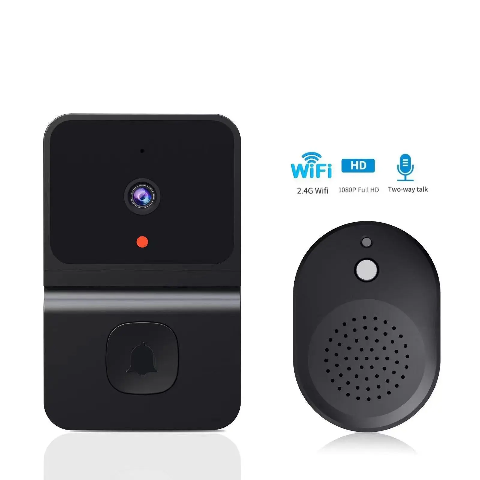 Smart Wireless Doorbell, Home Graffiti Electronic Peephole, HD Video Intercom, 2.4g WiFi Doorbell, Ring Alarm System