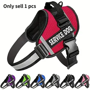 Service Dog Vest Harness with Handle, Reflective Patches, Comfortable Mesh Design, Available in 6 Sizes, Ideal for Training & Daily Use