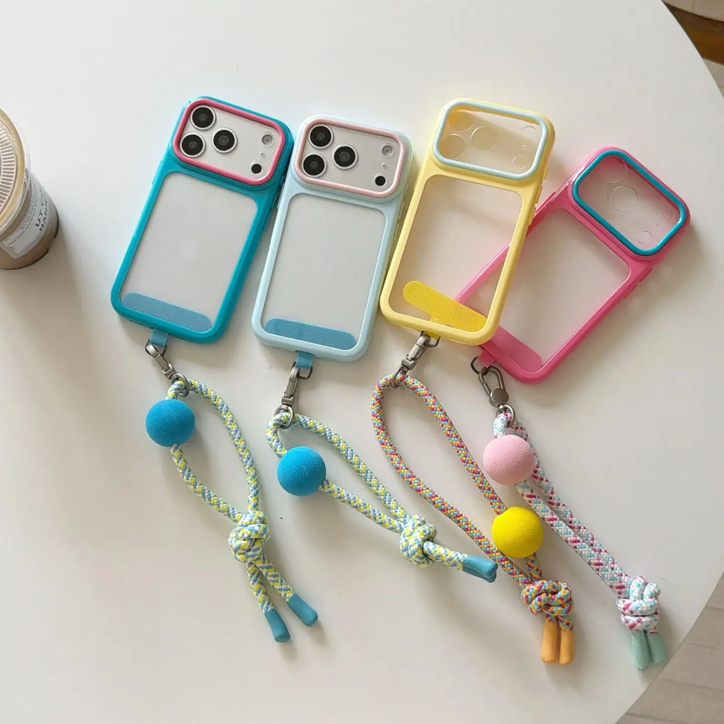 3-in-1 Color-Blocking Acrylic Transparent Large-View Window Smartphone Case - Shockproof Anti-Drop Protective Cover for Multi-Model iPhone Series (18/17/16/15 Pro Max/14) Cellphone Casing