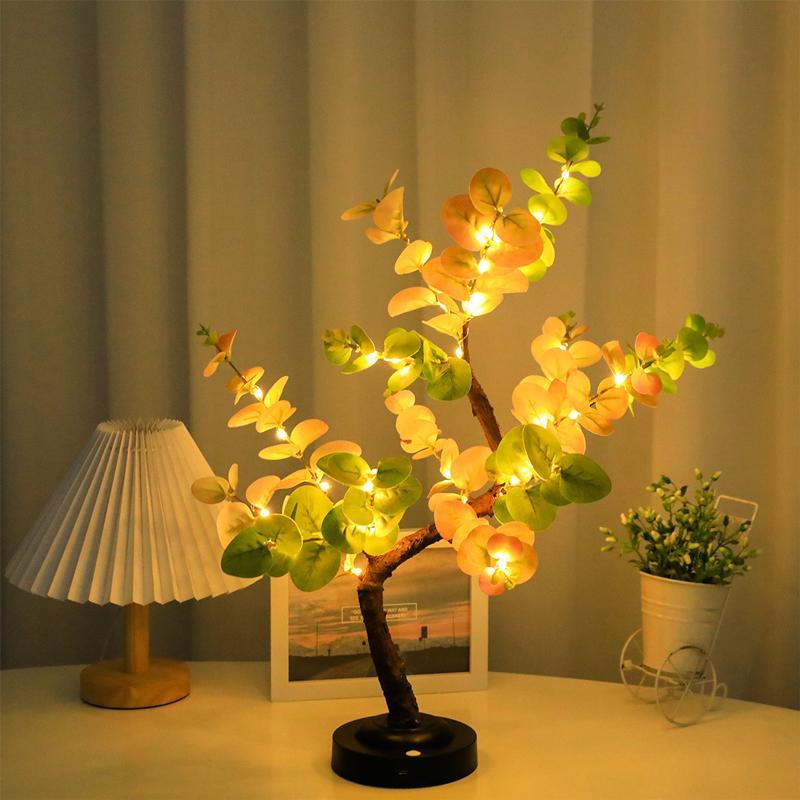 SHENZHI TECH LED Tree Shaped, 1 Count USB Powered Bonsai Tree Lamp, Decorative Desktop Lamp for Home Bedroom Living Room, Modern Mood Lighting, Home Decor, Atmosphere Lighting