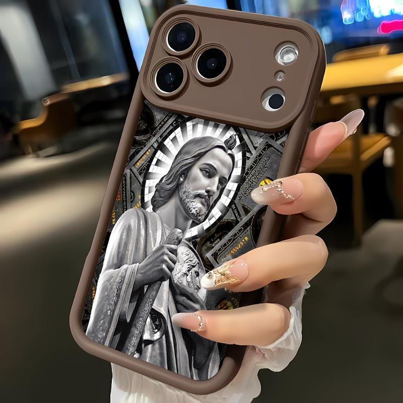 San Judas Tadeo Soft&Flexible TPU Silicone Phone Case For iPhone 17 Pro Max AIR 16 15 14 13 12 11 Plus XSMAX Cases Durable|Shockproof|Full Camera Protection|Anti-Scratch|Anti-Fingerprint|Slim Fit|Gift For Girlfriend/Men/Women